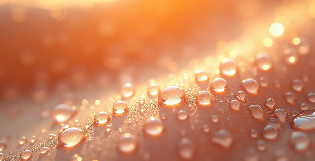 Texture de peau naturelle en macro montrant sa beauté authentique